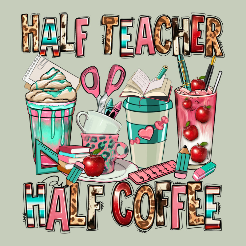 Half Teacher Half Coffee Ladies Tee by texasbilliewilder | Teevron