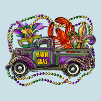 Mardi Gras Truck With Mask Fleur De Lis And Crawfish Ladies Tee | Teevron