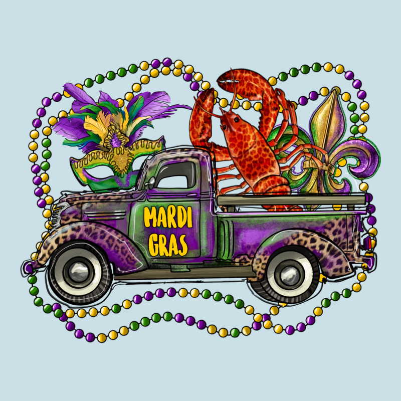 Mardi Gras Truck With Mask Fleur De Lis And Crawfish Ladies Tee by RanaPortraitStore | Teevron