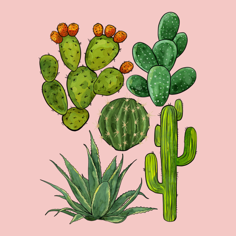 Watercolor Cactus Bundle Preview Urban Heavy Tee by BarkalooDesign | Teevron
