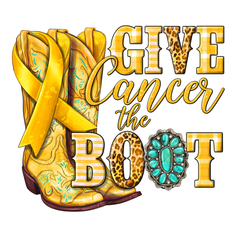 Give Cancer The Boot Childhood Cancer Premium Hoodie by NancyCooperArtShop | Teevron
