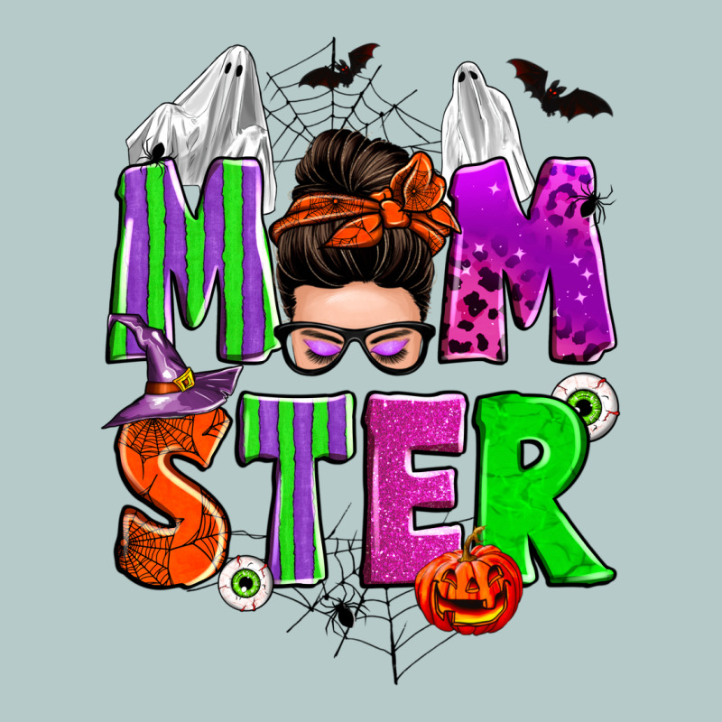 Halloween Momster Messy Bun Heavy Core Tee by Zillion Design Studio | Teevron