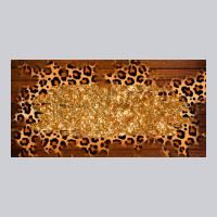 Wooden Leopard Glitter  License Plate Template Heavyweight Sweatshirt | Teevron