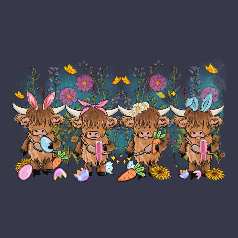 Easter Day Baby Highland Cow Long Sleeve Tee by MaliasSmallBusiness | Teevron