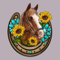 Western Horseshoe Horse Sunflowers Gemstone Vintage Tee | Teevron