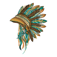 indian leopard headdress blue | Teevron