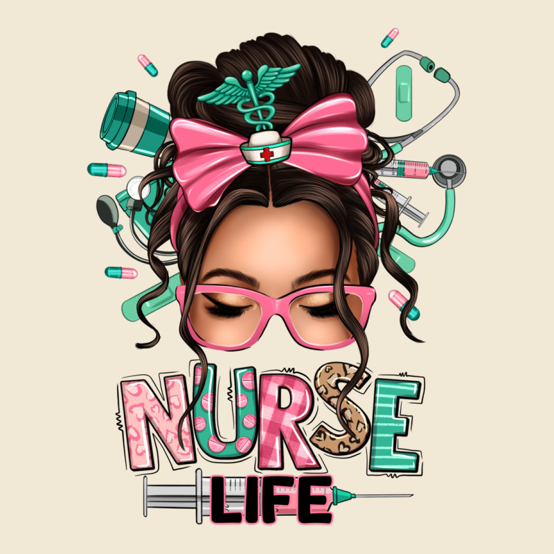 Afro Messy Bun Nurse Life Premium Tee by texasbilliewilder | Teevron