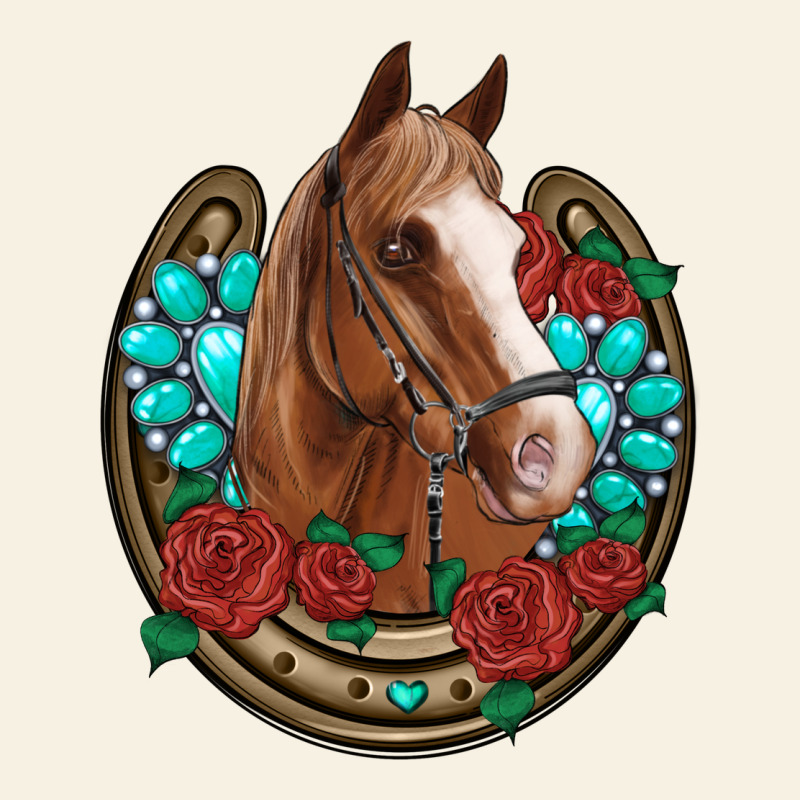 Western Horseshoe Horse Roses Gemstone Vintage Tee by Artiststas | Teevron