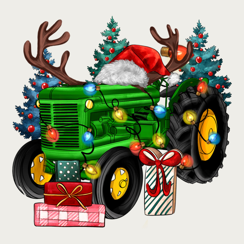 Farm Tractor Christmas Zipper Hoodie by MaliasSmallBusiness | Teevron