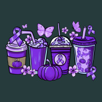 Cancer Coffee Cups Purple Ribbon Premium Hoodie | Teevron