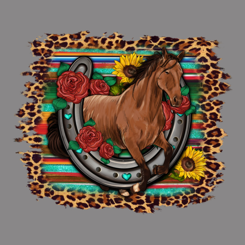Western Horse Horseshoe Roses Sunflowers Serape Leopard Vintage Tee by Artiststas | Teevron