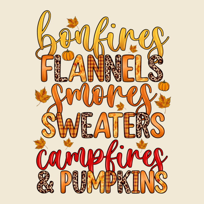Bonfires Flannels S'mores Campfires And Pumpkins Ladies Tee by Zillion Design Studio | Teevron