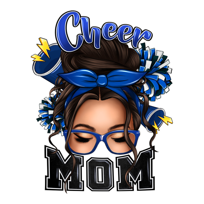 Cheer Mom Messy Bun Premium Tee by texasbilliewilder | Teevron