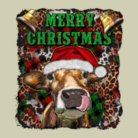 Merry Christmas Heifer With Cowbells Heavy Core Tee | Teevron