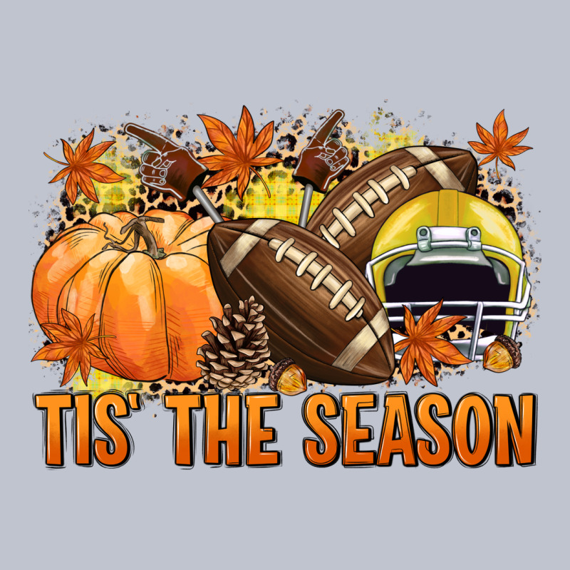 Tis' The Season Football Yellow Helmet Premium Hoodie by NancyCooperArtShop | Teevron