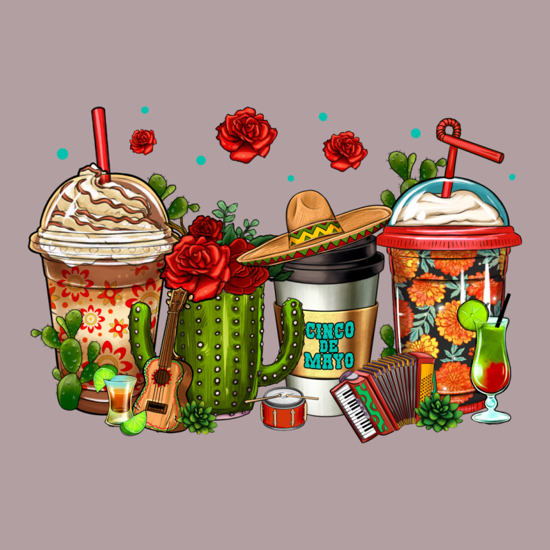 Cinco De Mayo Coffee Cups Vintage Hoodie by Jasminsmagicworld | Teevron