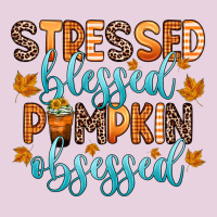 Stressed Blessed Pumpkin Obsessed Ladies Tee | Teevron
