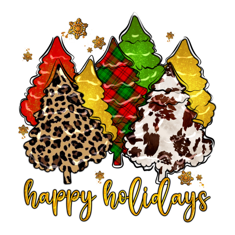 Happy Holidays With Christmas Tree Zipper Hoodie by MaliasSmallBusiness | Teevron