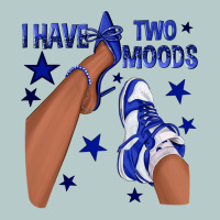 I Have Two Moods Royal Blue Sneakers Afro Girl Heavy Core Tee | Teevron