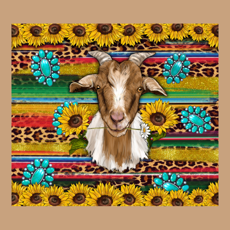 Goat Sunflowers Gemstones Serape Leopard Glitter Vintage Tee by Artiststas | Teevron