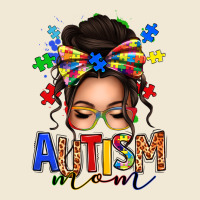 Autism Mom Afro Messy Bun Premium Tee | Teevron
