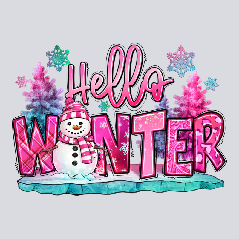 Hello Winter Pink Snowman Zipper Hoodie by MaliasSmallBusiness | Teevron