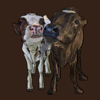 Two Heifer Cows Heavy Core Tee | Teevron