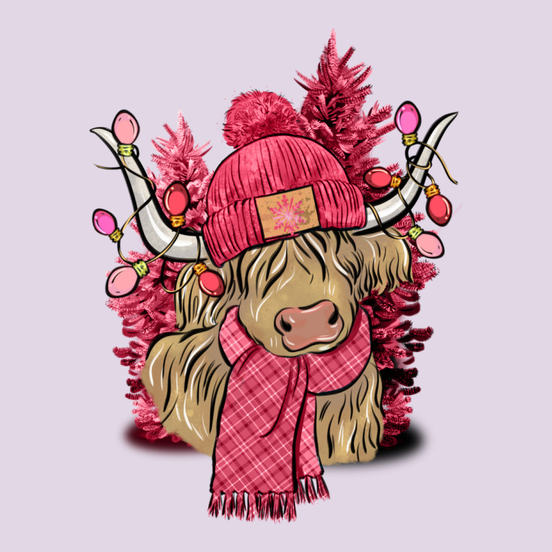 Pink Winter Long Haired Cow Classic Tee by NancyCooperArtShop | Teevron