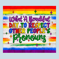 What A Beautiful Day To Respect Other People's Pronouns  Tumbler Ladies Tee | Teevron