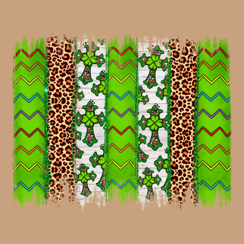 Western St. Patrick's Shamrock Cross Leopard Brushstroke Vintage Tee by Artiststas | Teevron