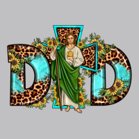 Dad San Judas Sunflower Leopard Turquoise Long Sleeve Tee | Teevron