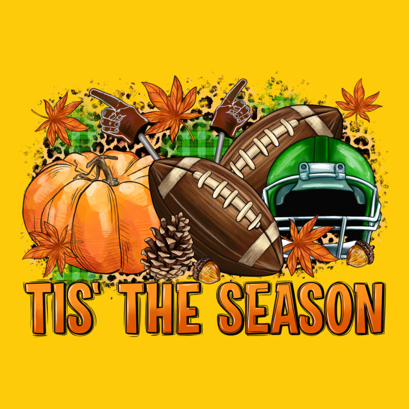 Tis' The Season Football Green Helmet Premium Hoodie by NancyCooperArtShop | Teevron