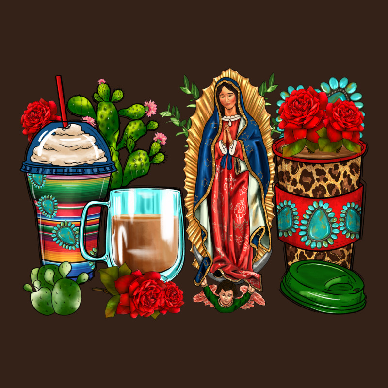 Lady Of Guadalupe Coffee Cups Heavy Core Tee by Zillion Design Studio | Teevron