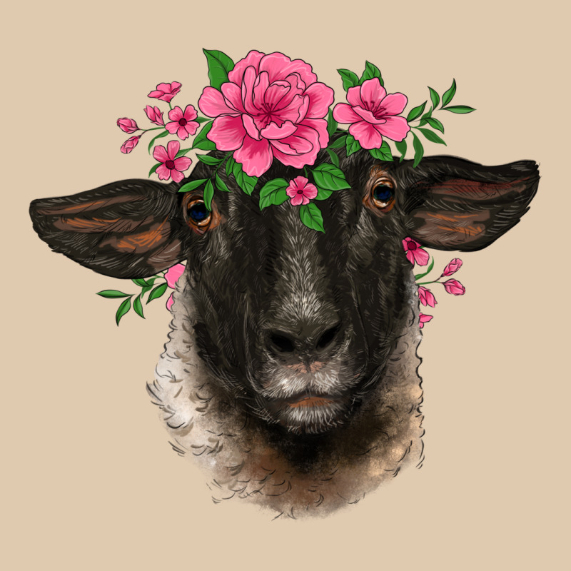 Suffolk Ewe Sheep With Floral Headdress Heavyweight Sweatshirt by BarkalooDesign | Teevron