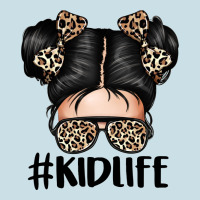 Kid Life Leopard Messy Bun Ladies Tee | Teevron