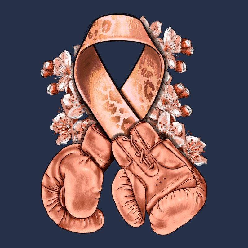 Uterine Cancer Peach Ribbon With Boxing Gloves Premium Hoodie by NancyCooperArtShop | Teevron