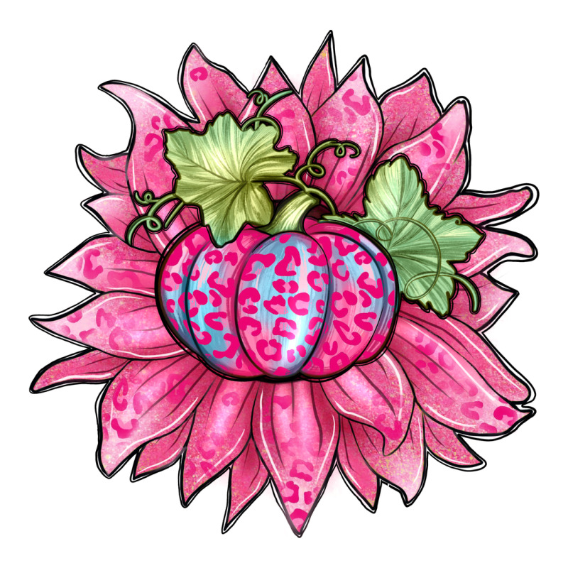 Sunflower Pumpkin Breast Cancer Ladies Tee by Zillion Design Studio | Teevron
