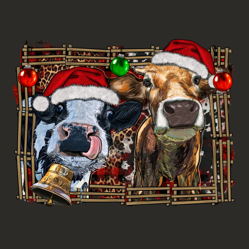Christmas Heifers With Leopard And Cowhide Background Heavy Core Tee by RanaPortraitStore | Teevron