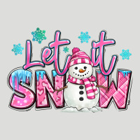 Let It Snow Pink Christmas Snowman Zipper Hoodie | Teevron