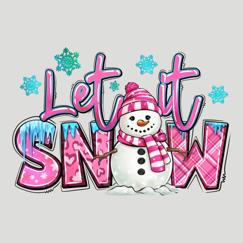 Let It Snow Pink Christmas Snowman Zipper Hoodie by MaliasSmallBusiness | Teevron