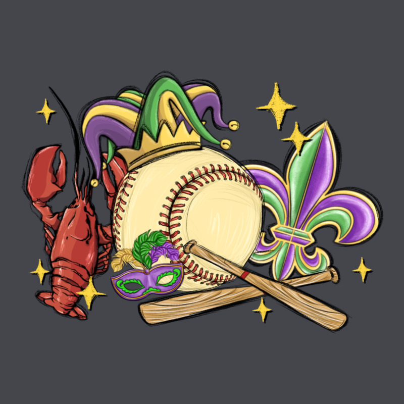 Mardi Gras Baseball Long Sleeve Tee by MaliasSmallBusiness | Teevron