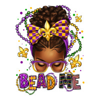 bead me mardi gras afro messy bun | Teevron