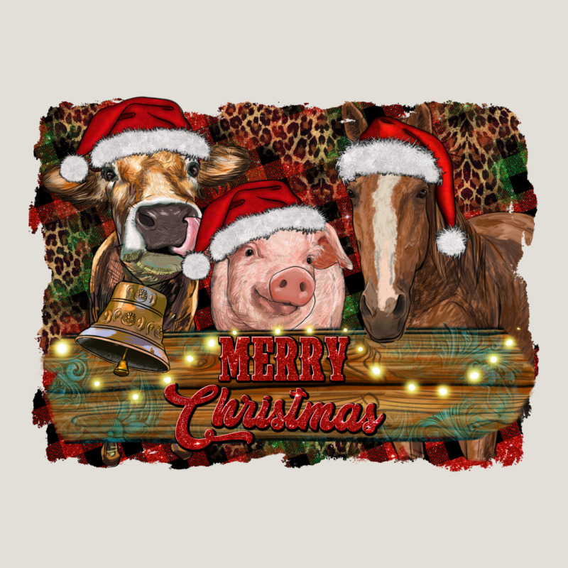 Merry Christmas Farm Animals Heavy Core Tee by RanaPortraitStore | Teevron