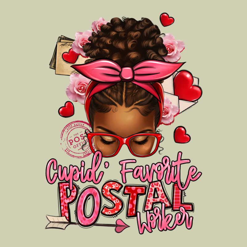 Cupid's Favorite Postal Worker Afro Messy Bun Heavy Core Tee by texasbilliewilder | Teevron