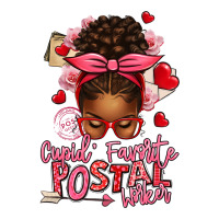 cupid's favorite postal worker afro messy bun | Teevron