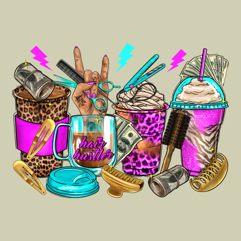 Hair Hustler Coffee Cups Heavy Core Tee by Zillion Design Studio | Teevron