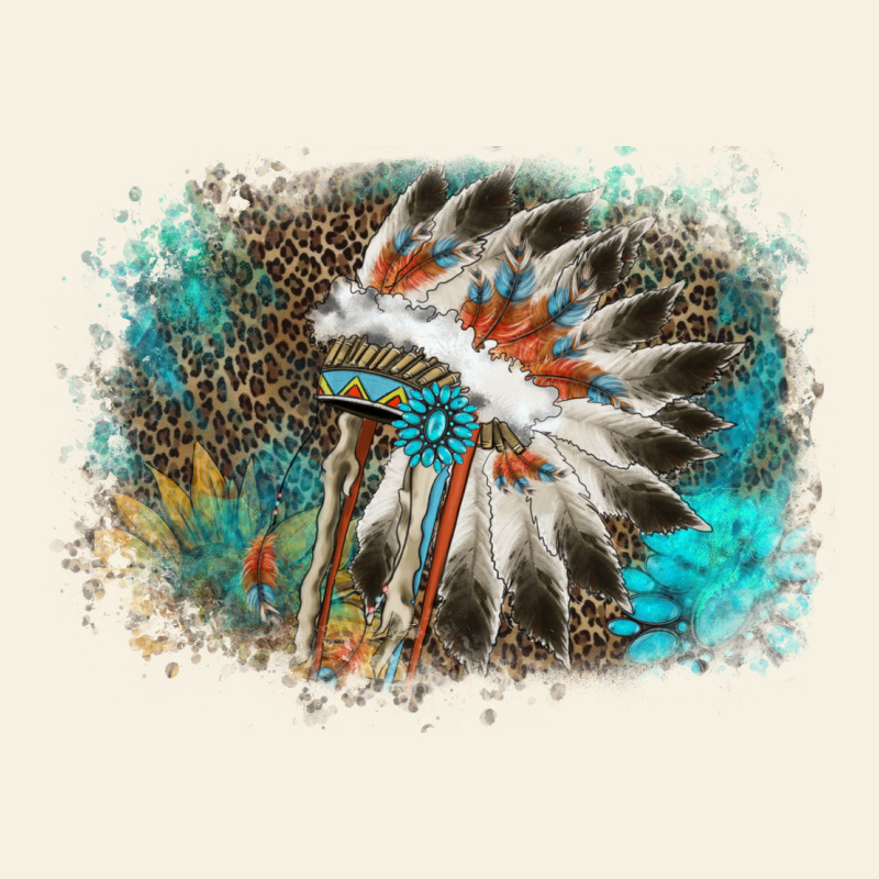 Indian Headress Sunflower Leopard Vintage Tee by AdoDesignShop | Teevron