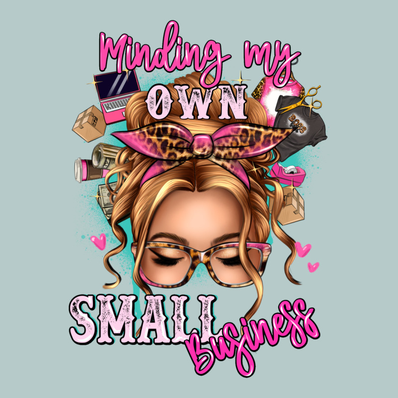 Minding My Own Small Business Blonde Messy Bun Heavy Core Tee by texasbilliewilder | Teevron