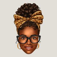 Afro Woman Messy Bun Heavy Core Tee | Teevron