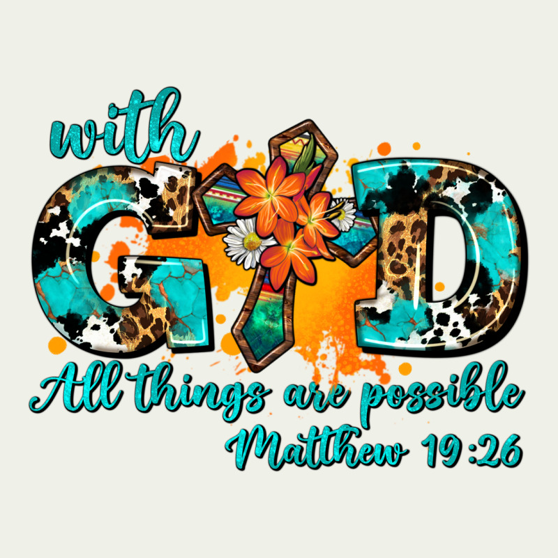 With God All Things Are Possible. Cross Urban Heavy Tee by AdoDesignShop | Teevron